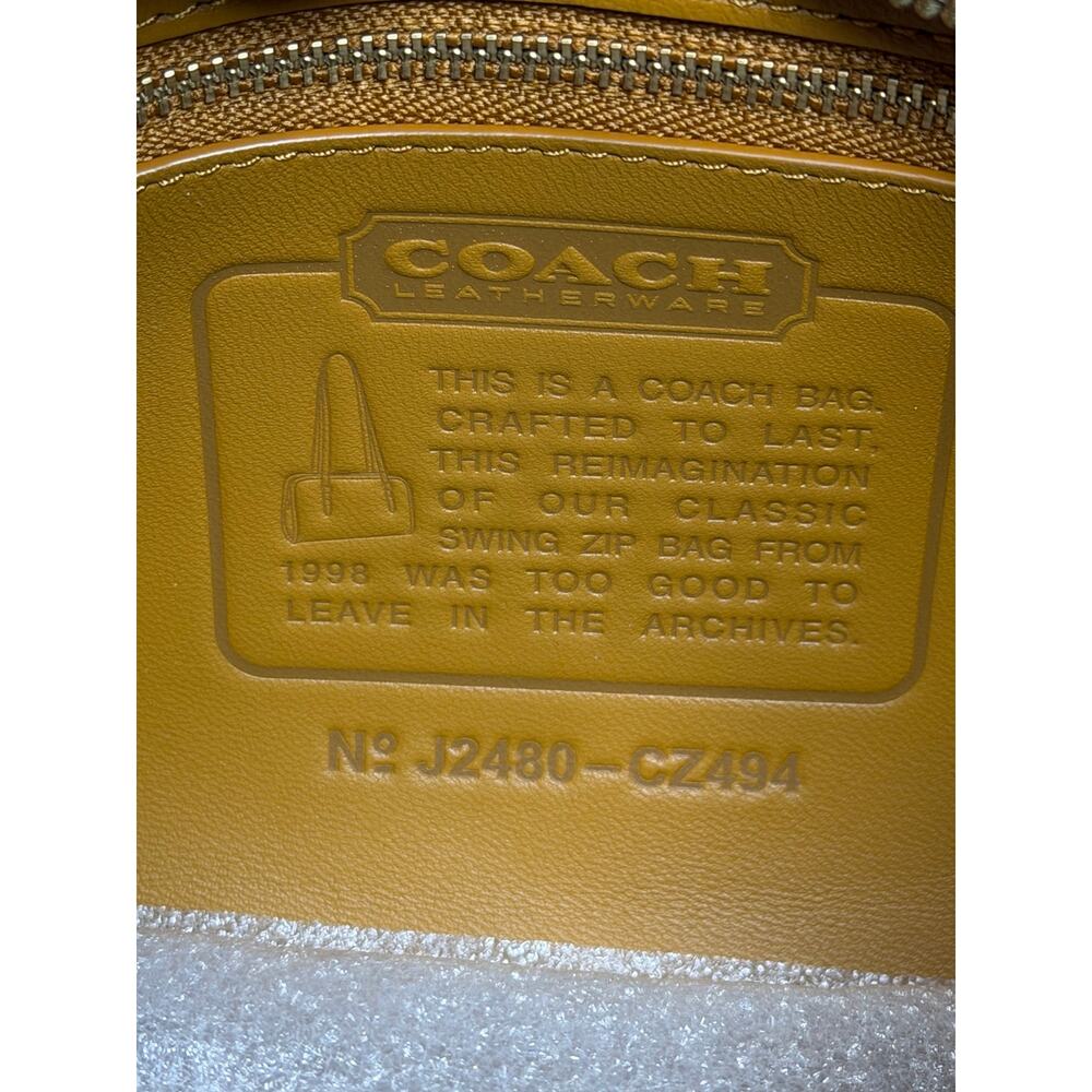 NWT Coach CZ494 Leather Cherry Swing Zip Shoulder Bag - Picture 9 of 10